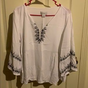 Embroidered Liz Claiborne Blouse